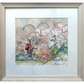 Mere și violete în fereastră